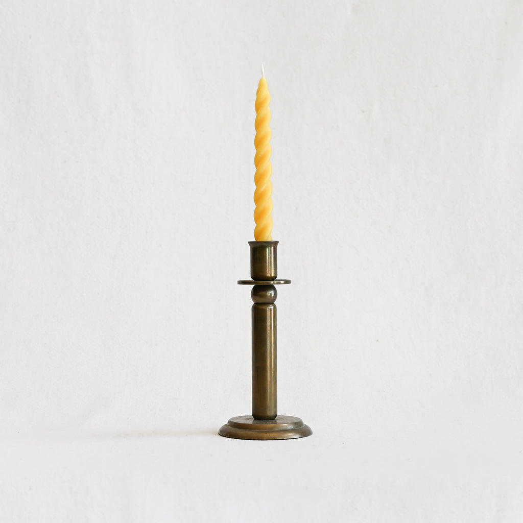 Spiral Tapered Beeswax Candle