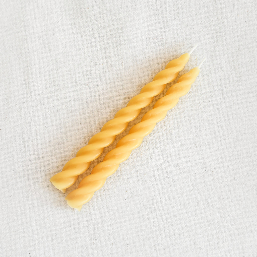 Spiral Tapered Beeswax Candle
