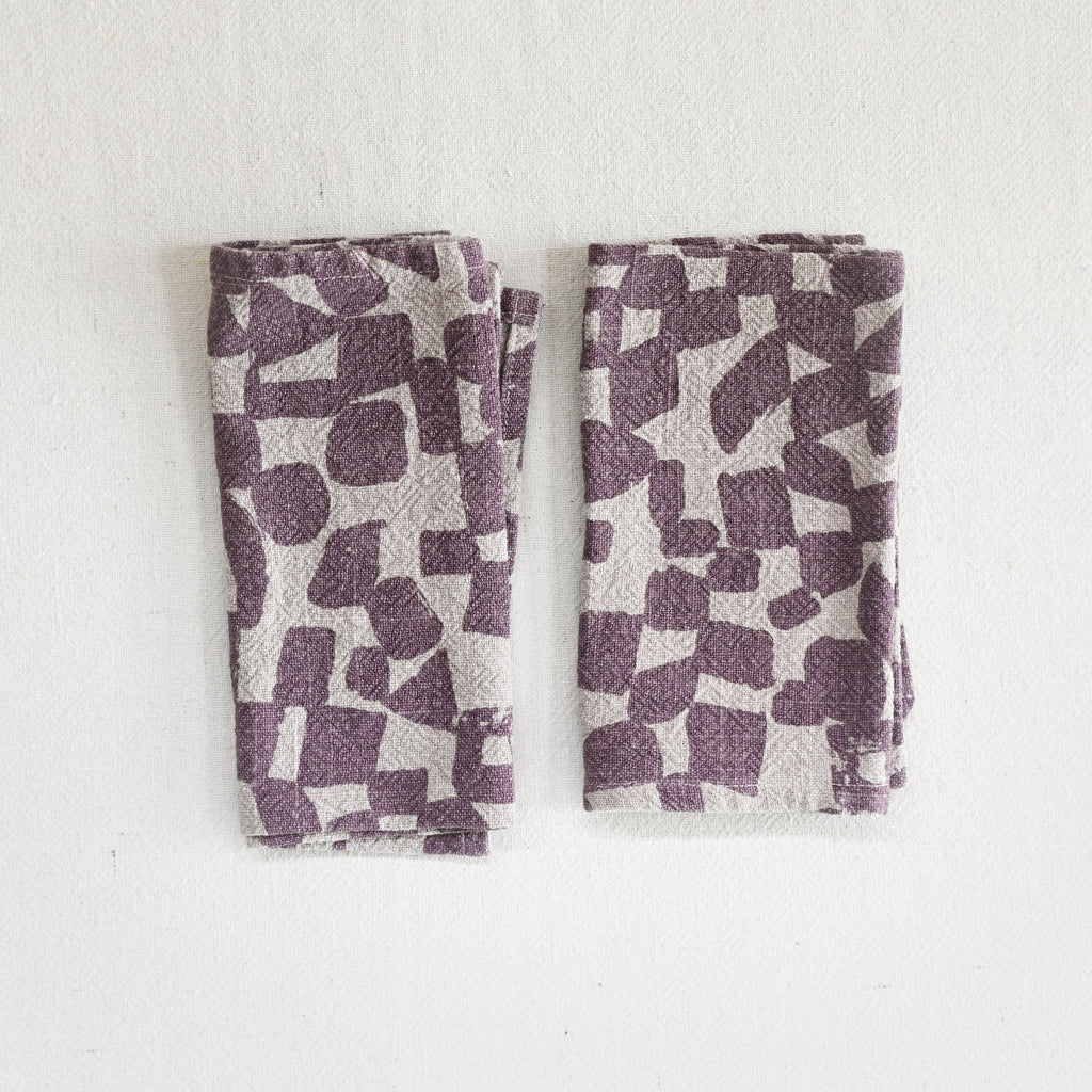 Textured Napkins - Checks - Moonbeam