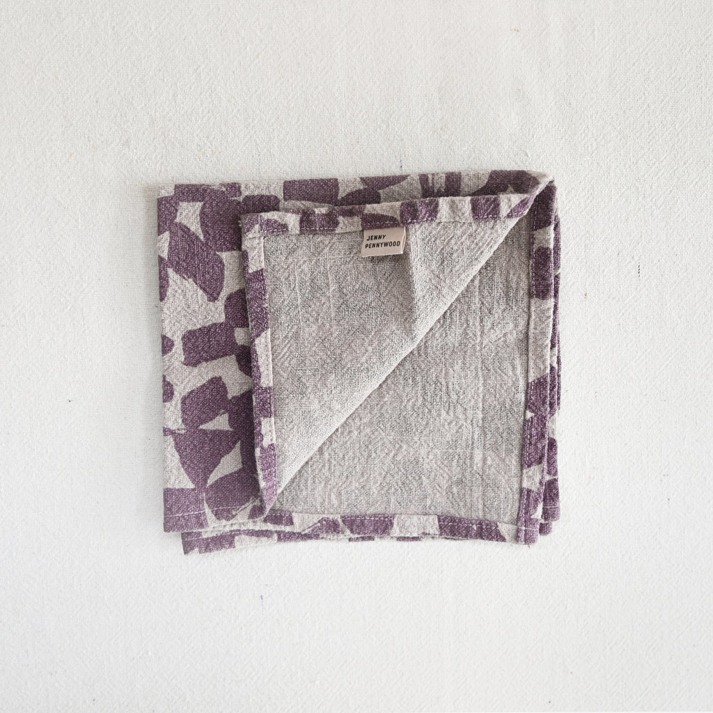 Textured Napkins - Checks - Moonbeam