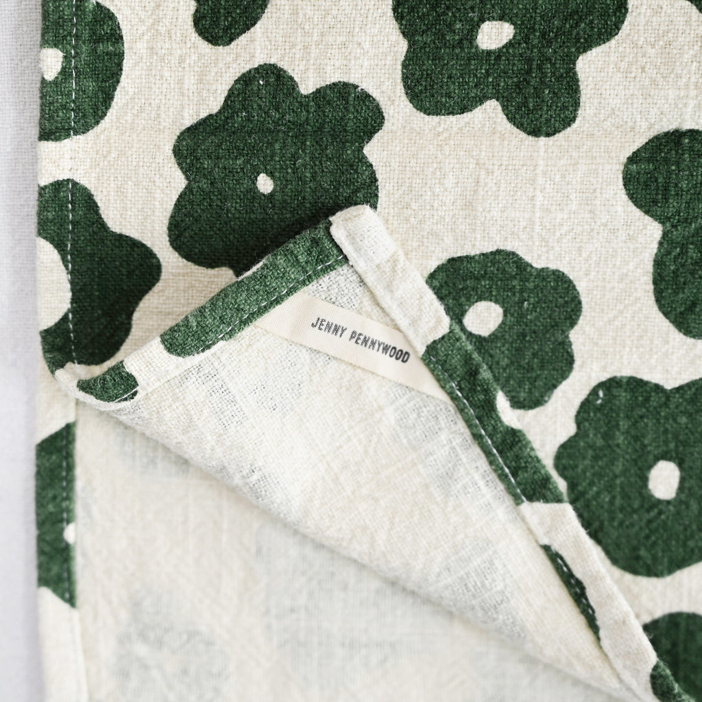 Textured Tea Towel - Celeste - Grass - Natural