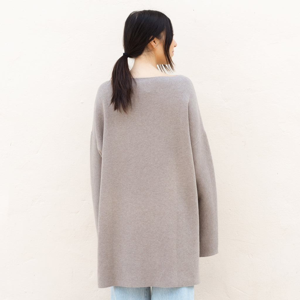 Double Knit Boatneck in Wood 