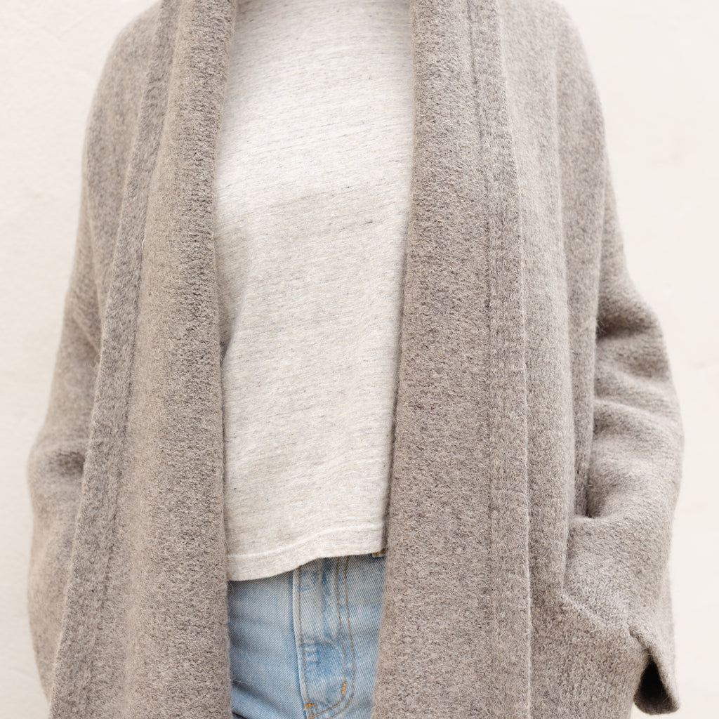 Long Shawl Cardigan - Rock