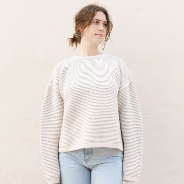 Ottoman Crewneck - Alabaster/Carrara