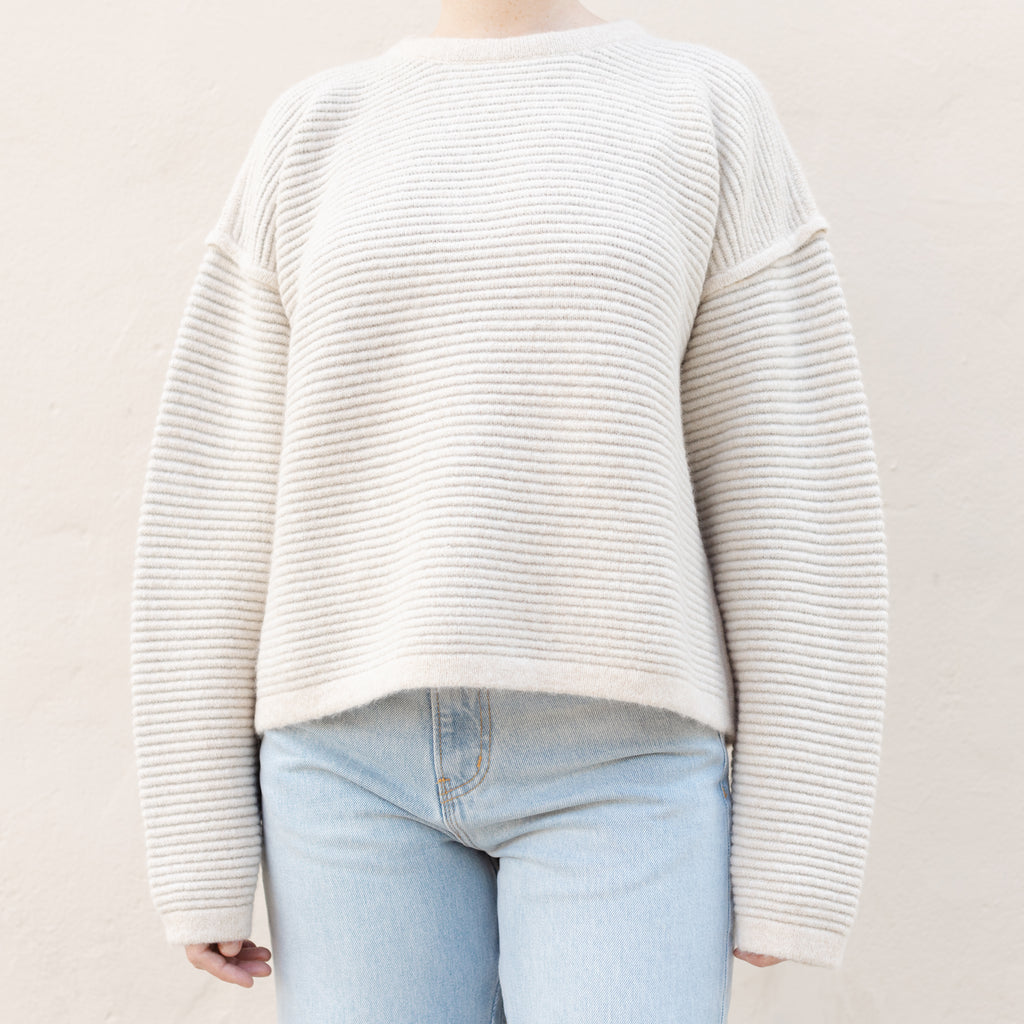 Ottoman Crewneck - Alabaster/Carrara