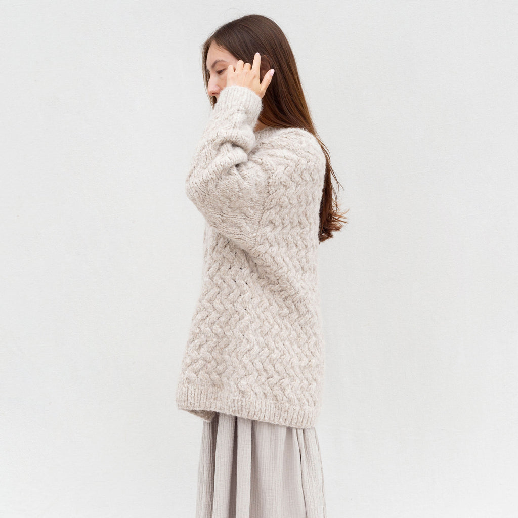 Lauren Manoogian Handknit Aran Pullover at General Store