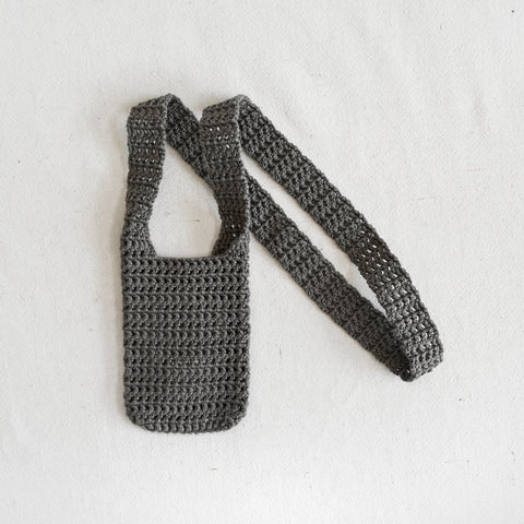 Crochet Net Pouch - Rock