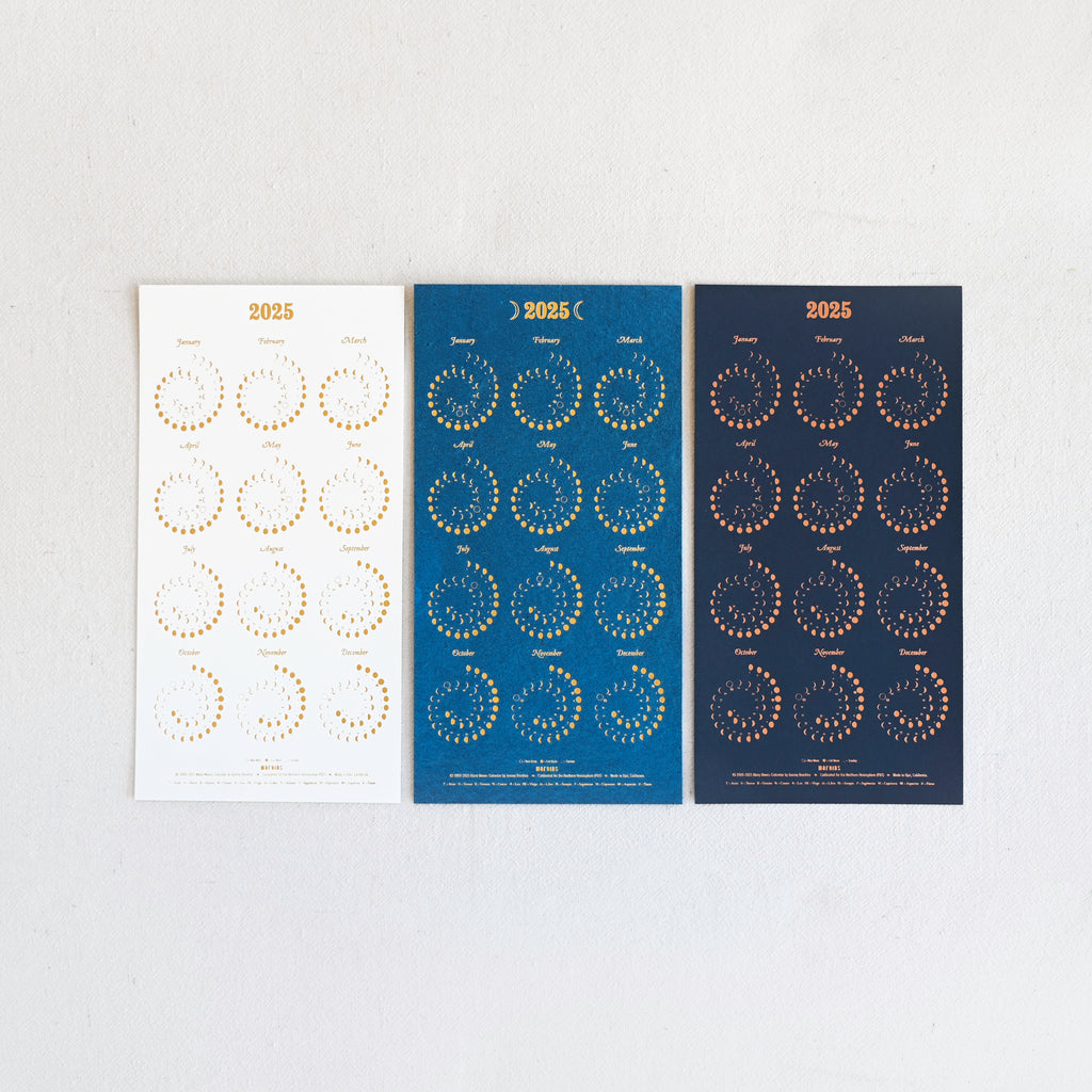 2025 Plantable Wildflower Calendar - Eclipse Blue/Gold/Moonlight