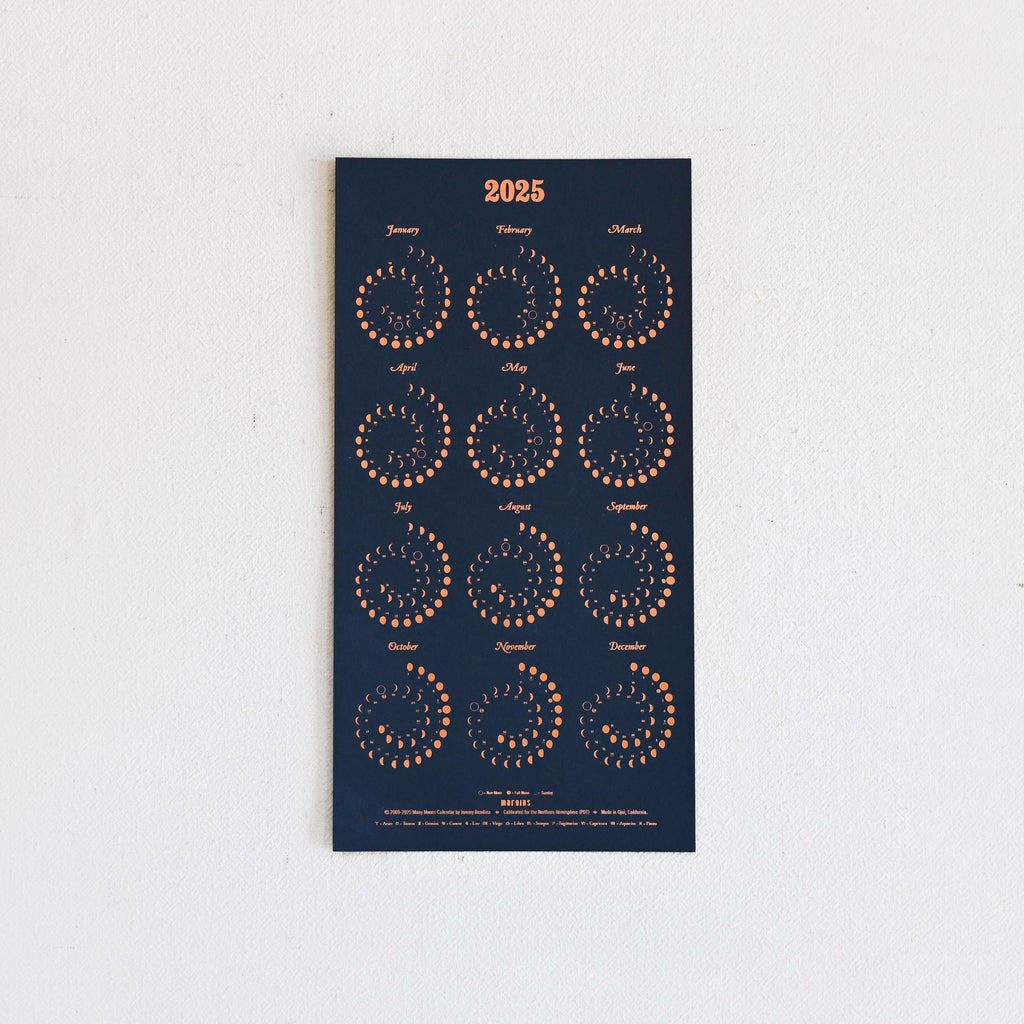 2025 Moon Calendar - Night Sky/Copper