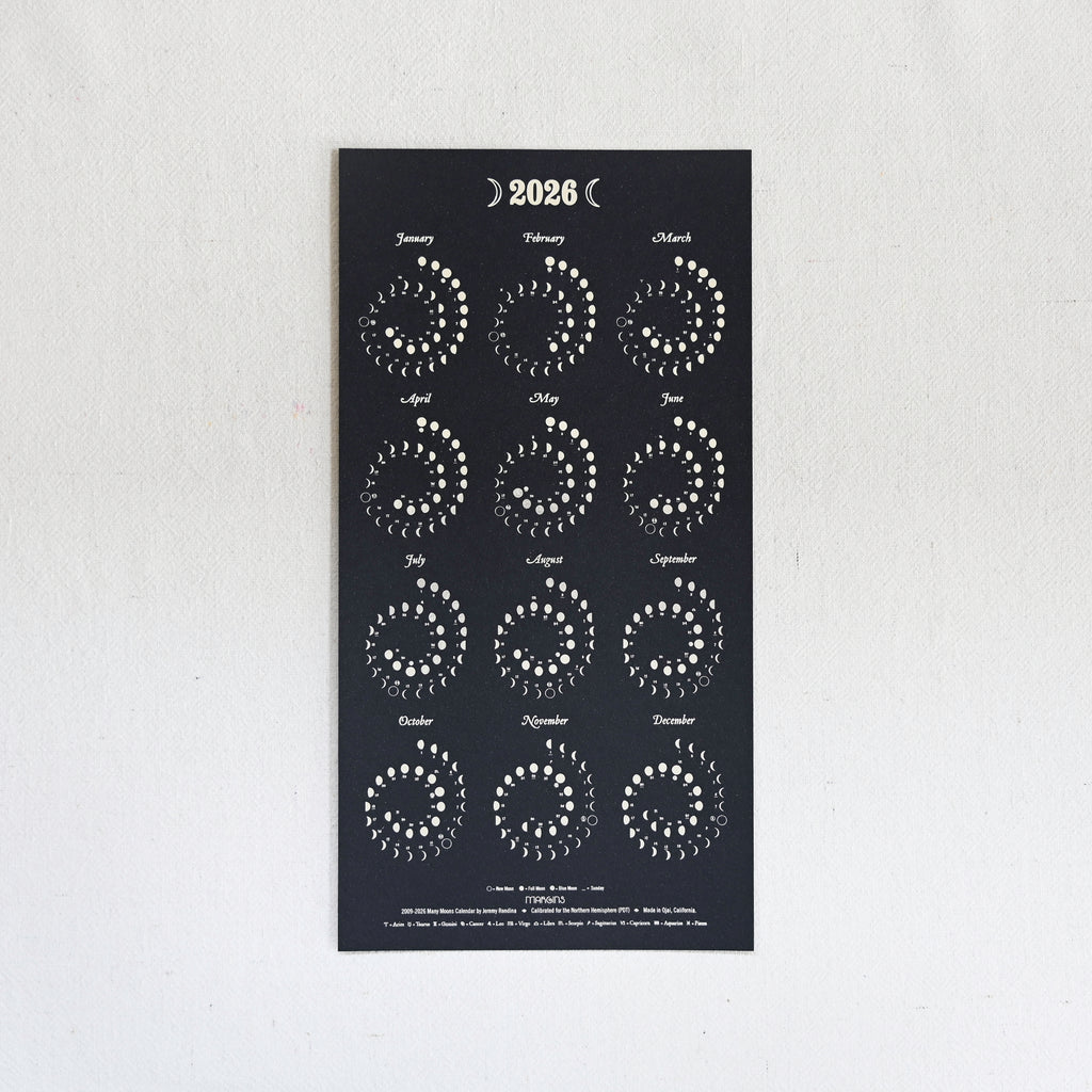 2026 Moon Calendar - Night Sky/Silver