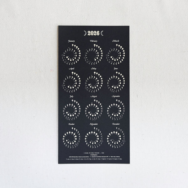2026 Moon Calendar - Night Sky/Silver