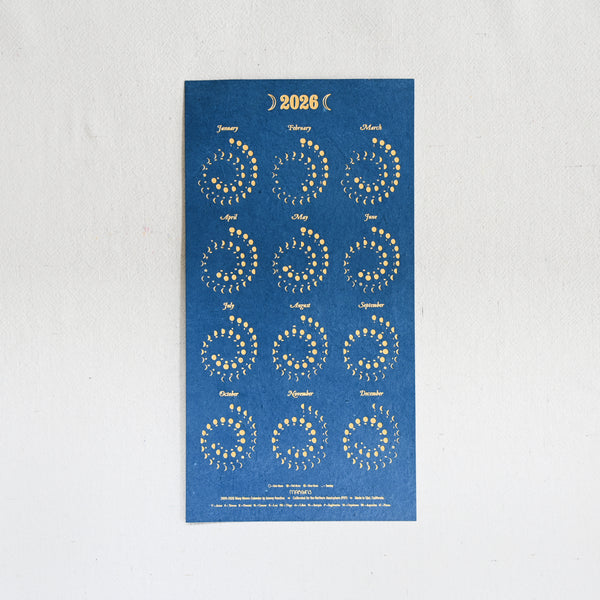2026 Plantable Wildflower Calendar - Eclipse Blue/Gold/Moonlight