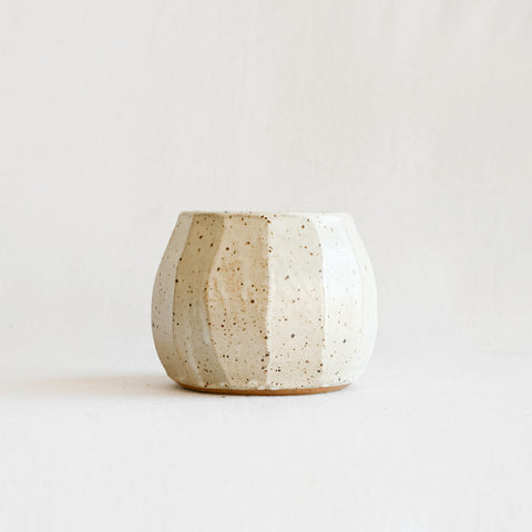 Facet Planter - White