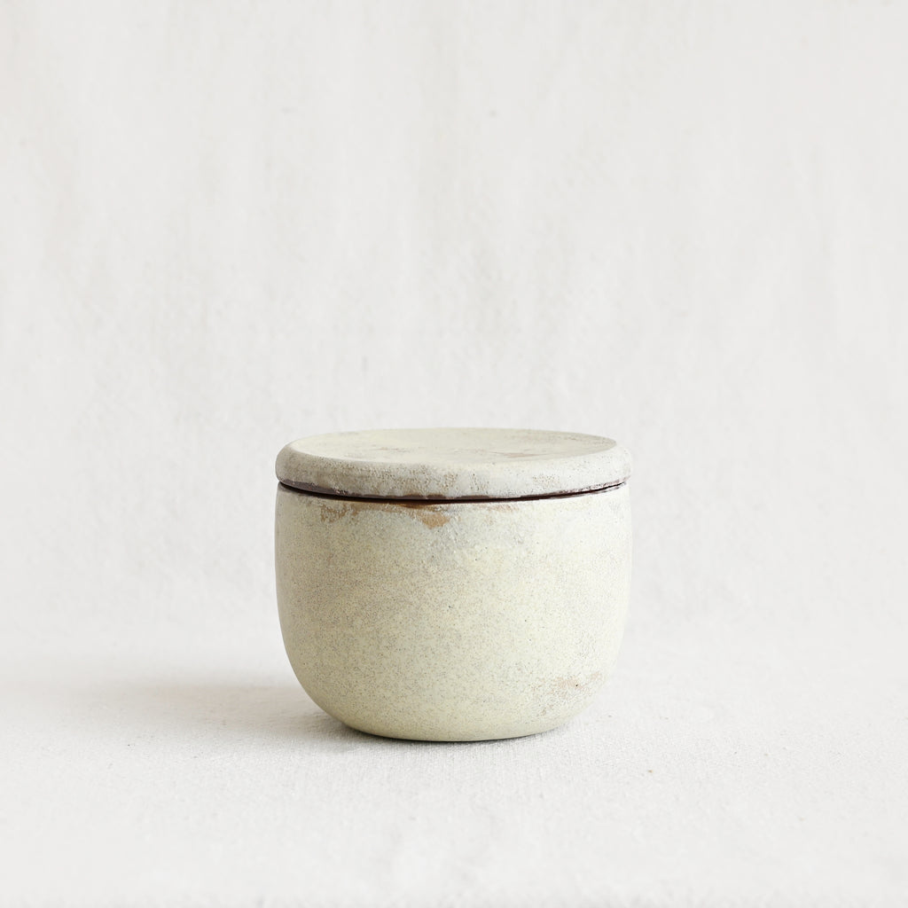 Soft Stone Lidded Jar