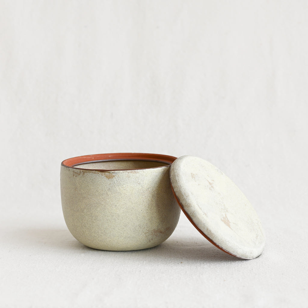 Soft Stone Lidded Jar