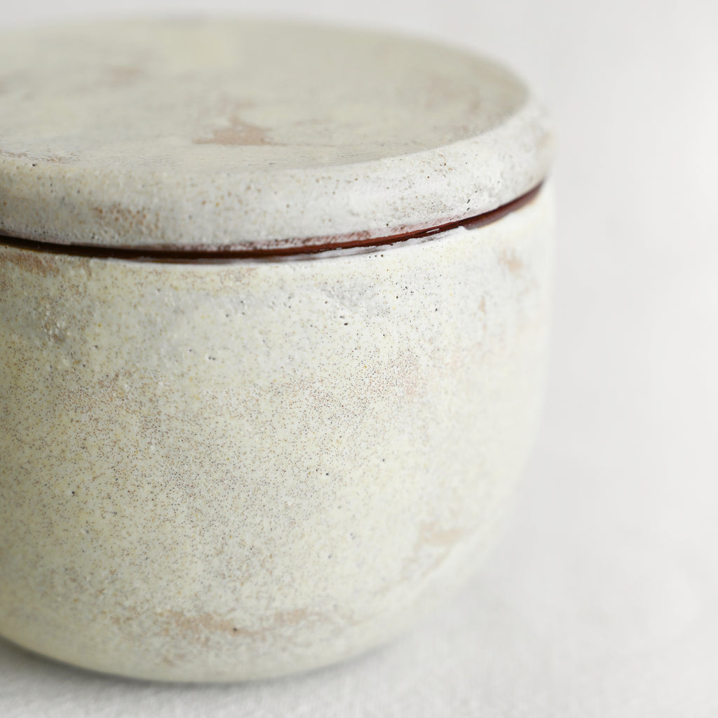 Soft Stone Lidded Jar