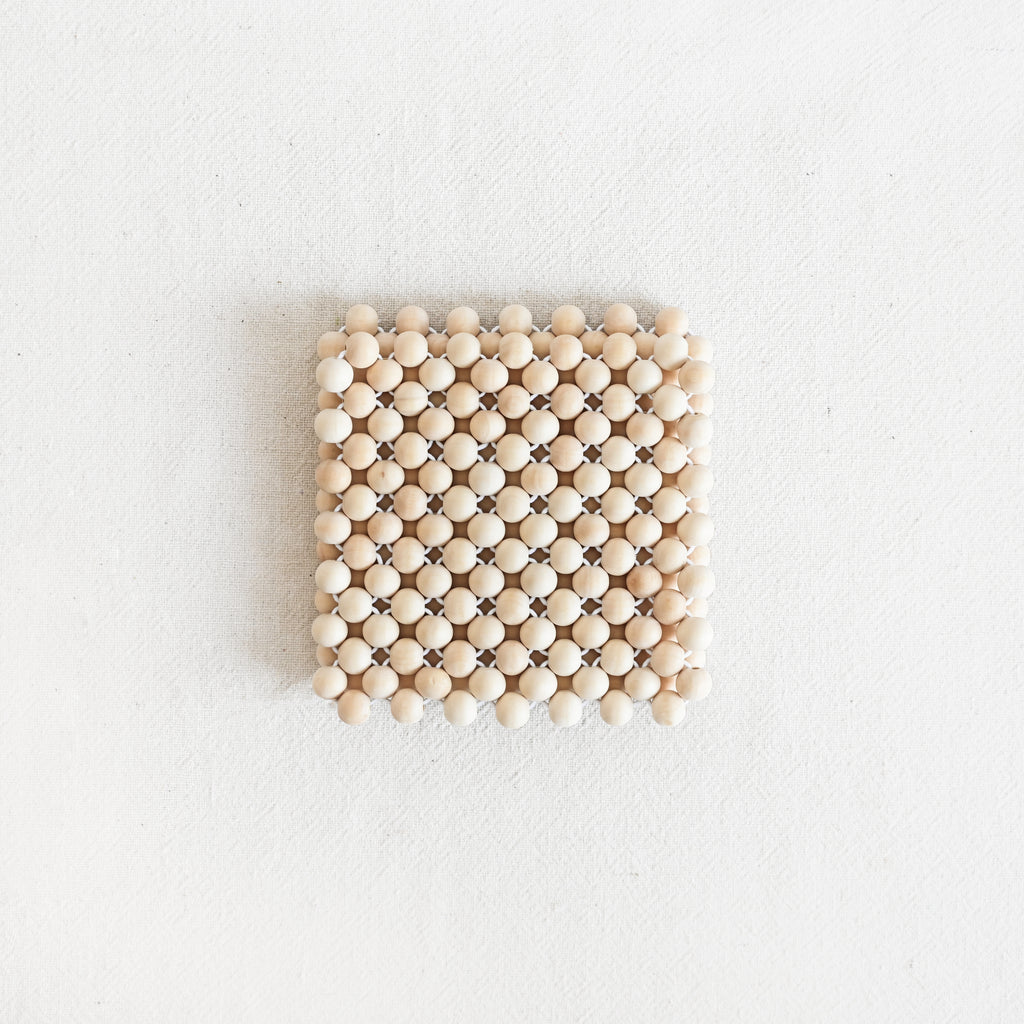 Small Coasters in Natural/ White - Set of 2