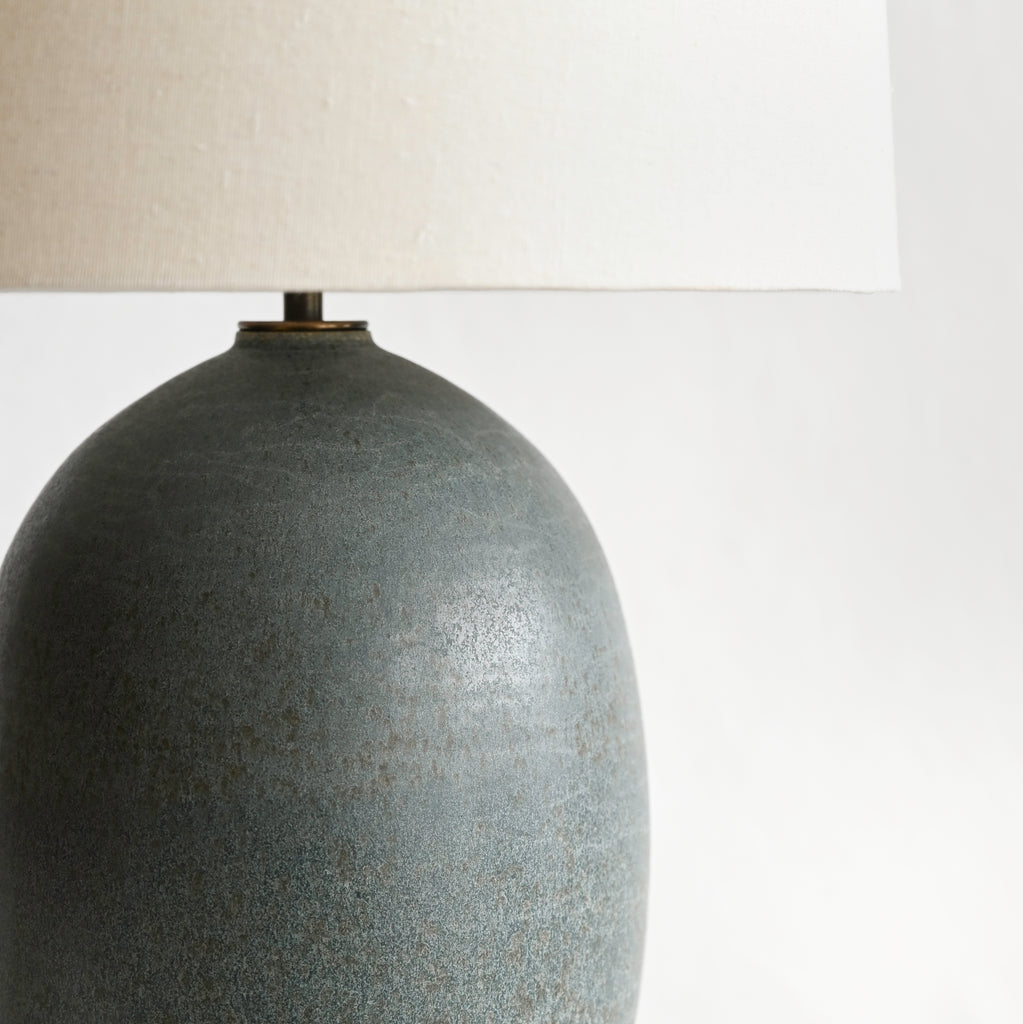 Large Oval Lamp - Lake Blue