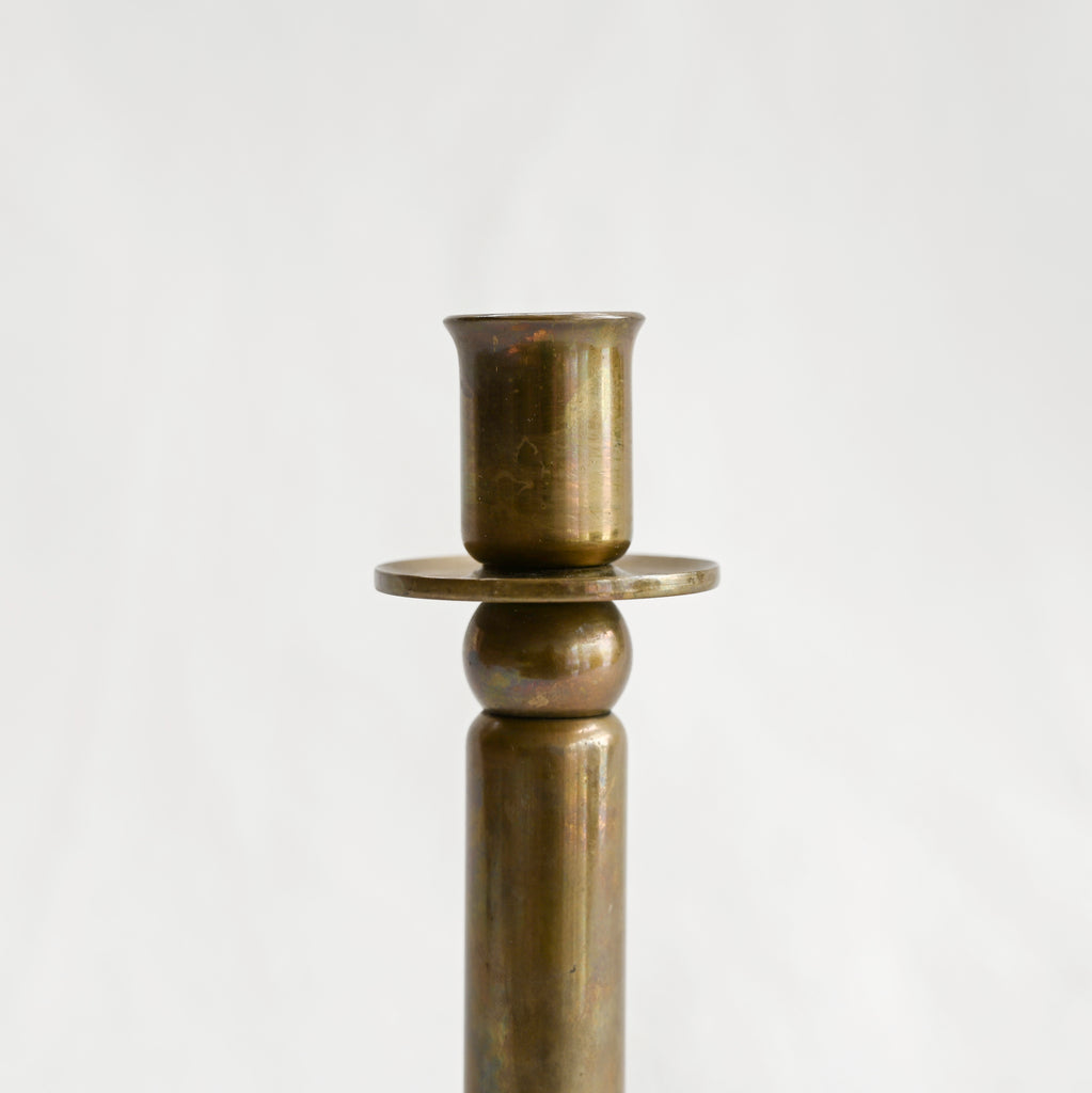 Vintage Brass Candlesticks - Pair