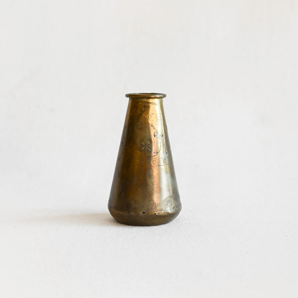 Brass Etched Vase