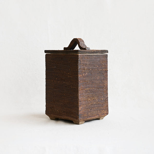 Vintage Tall Lidded Ceramic Box