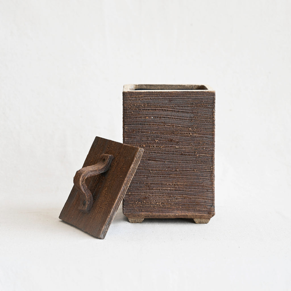 Vintage Tall Lidded Ceramic Box
