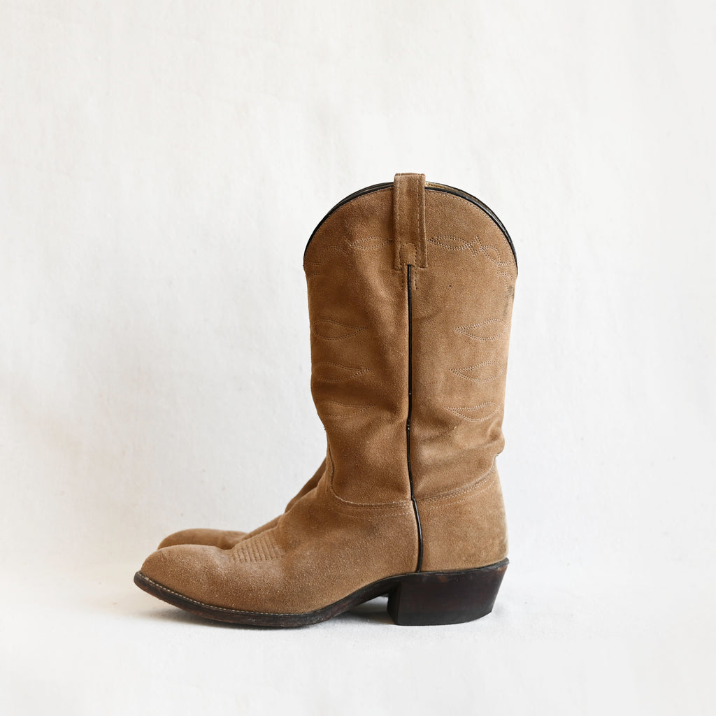 Vintage Suede Cowboy Boot