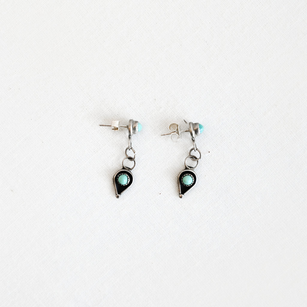 Vintage Turquoise Chain Earrings