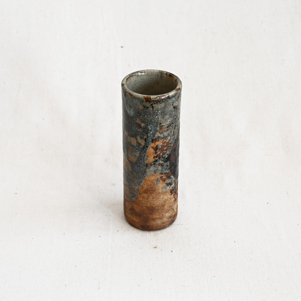 Vintage Ceramic Tall Cylinder Vase
