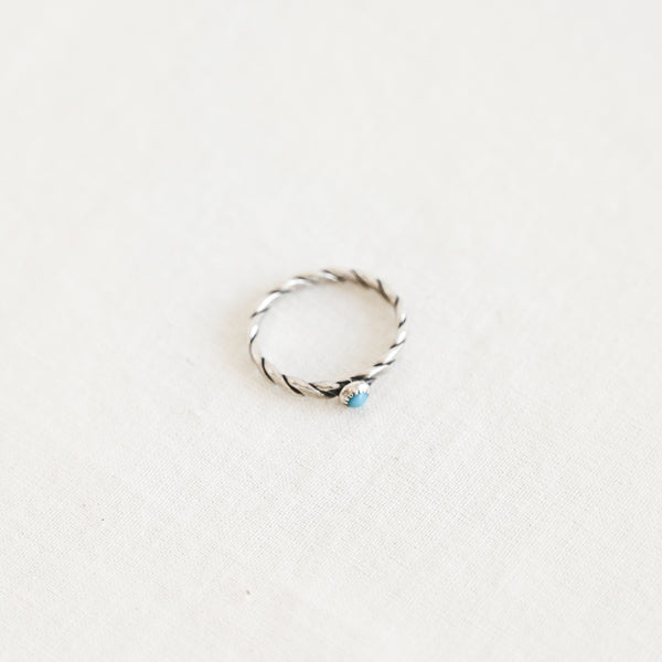Vintage Twisted Turquoise Ring