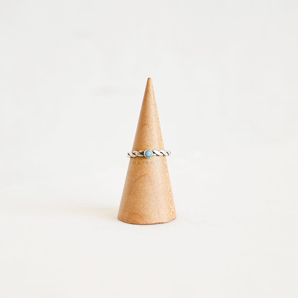 Vintage Twisted Turquoise Ring