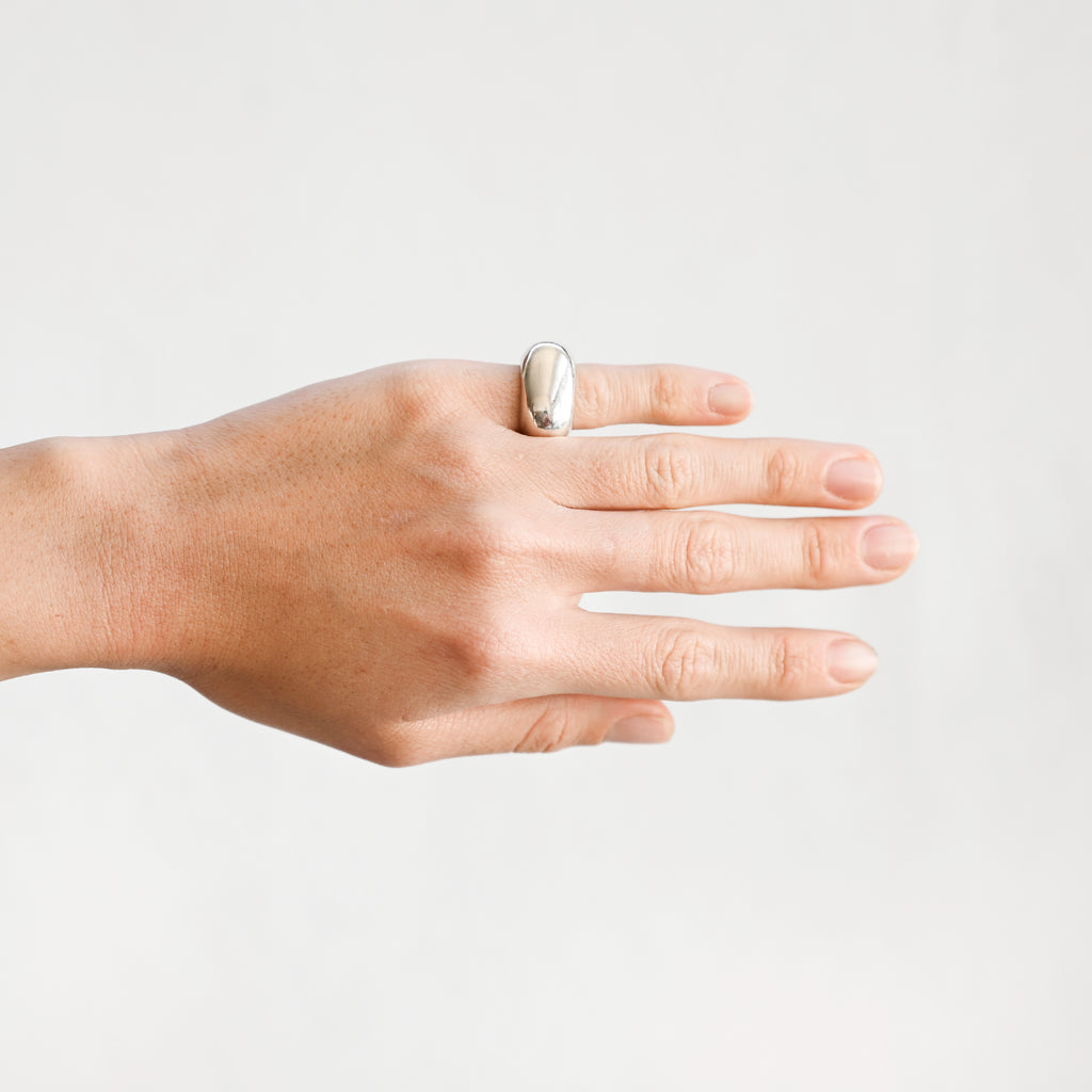 Vintage Silver Chunky Square Ring