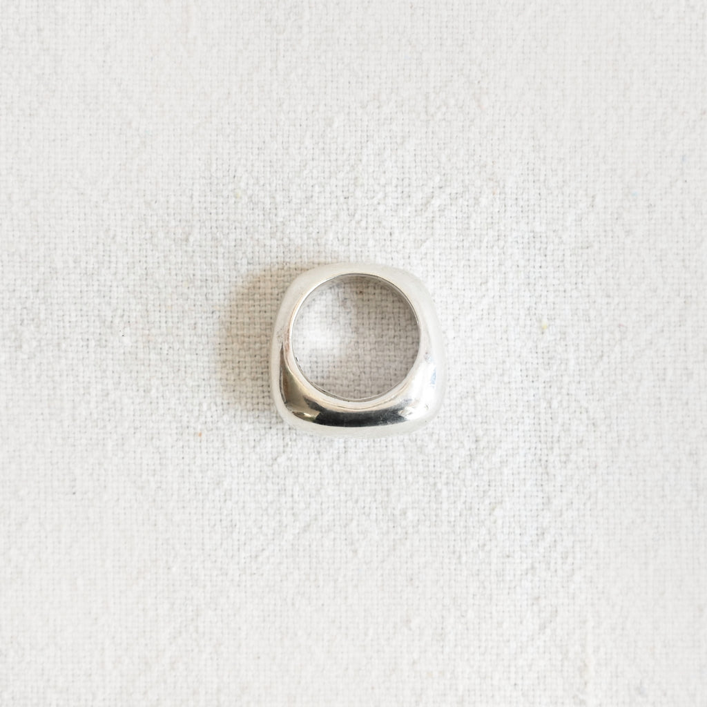Vintage Silver Chunky Square Ring