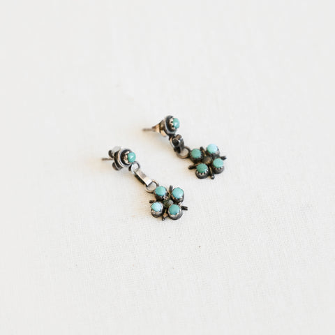 Vintage Turquoise Blossom Earrings