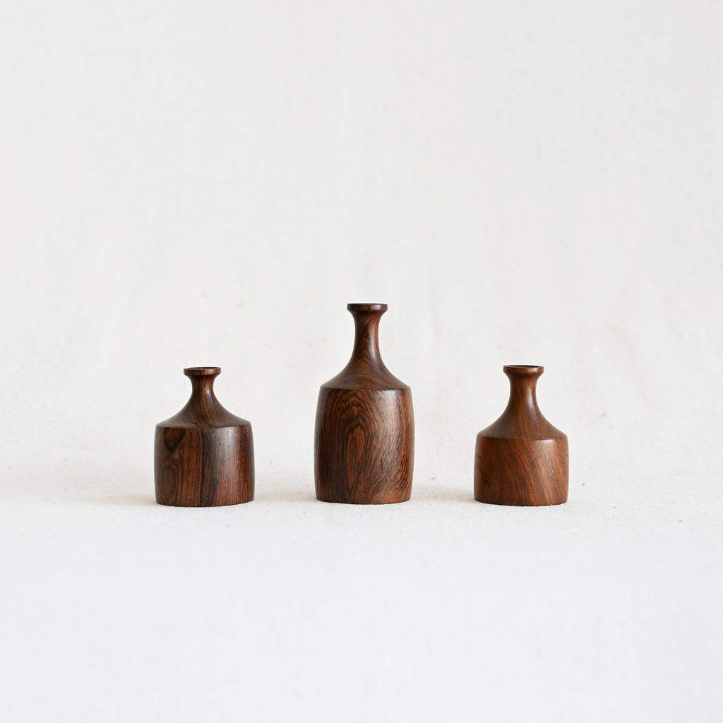 Vintage Walnut Bud Vase