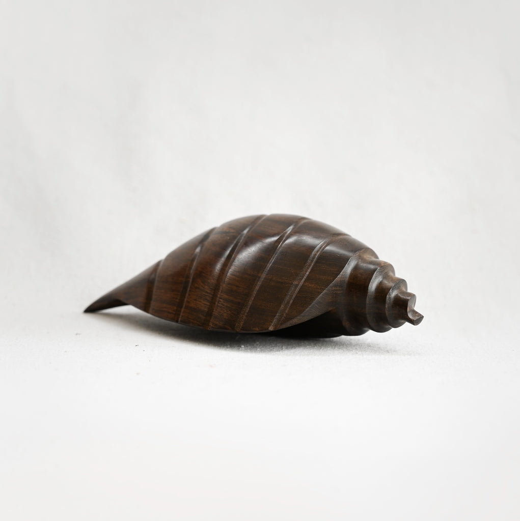 Vintage Hand-Carved Ironwood Sea Shell