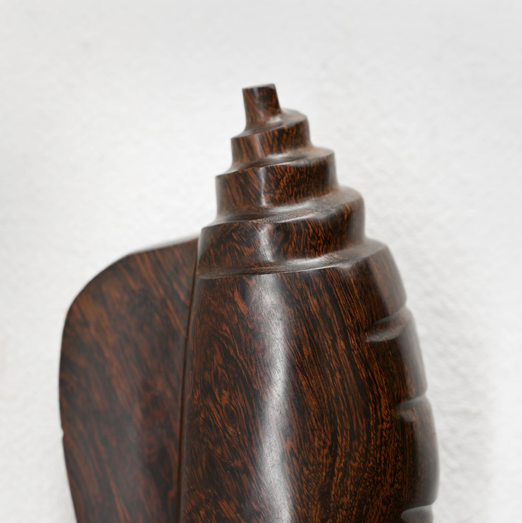 Vintage Hand-Carved Ironwood Sea Shell