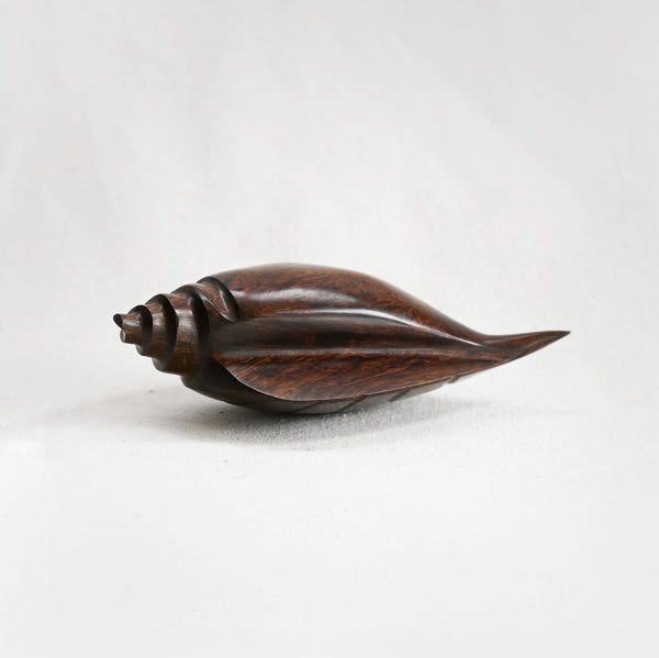 Vintage Hand-Carved Ironwood Sea Shell