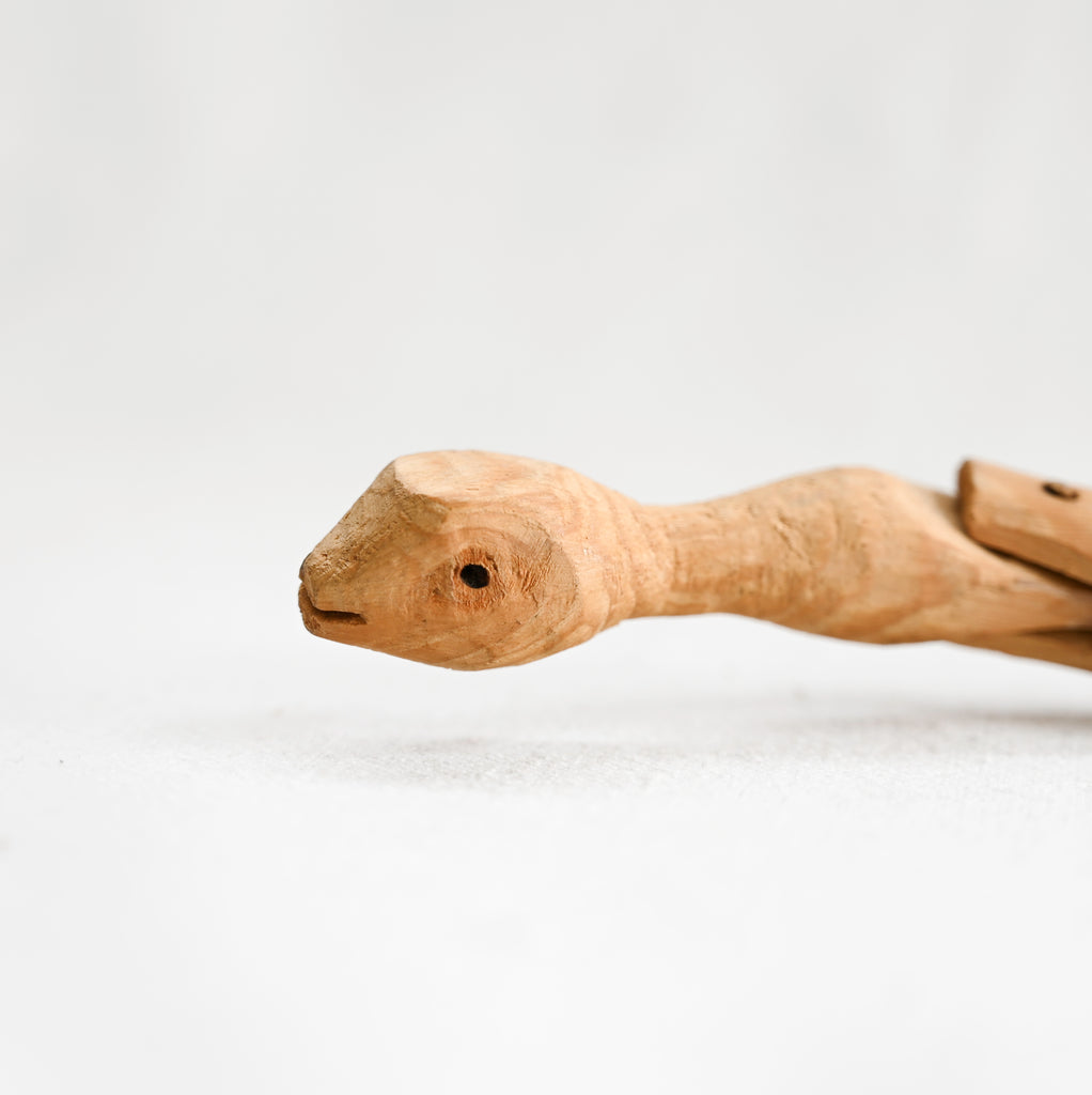 Vintage Hand-Carved Wooden Snake