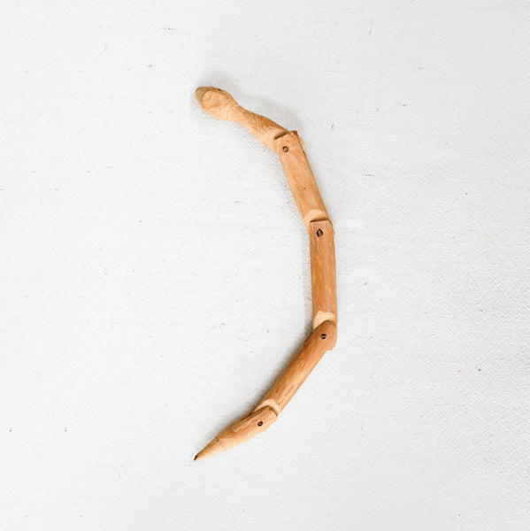 Vintage Hand-Carved Wooden Snake