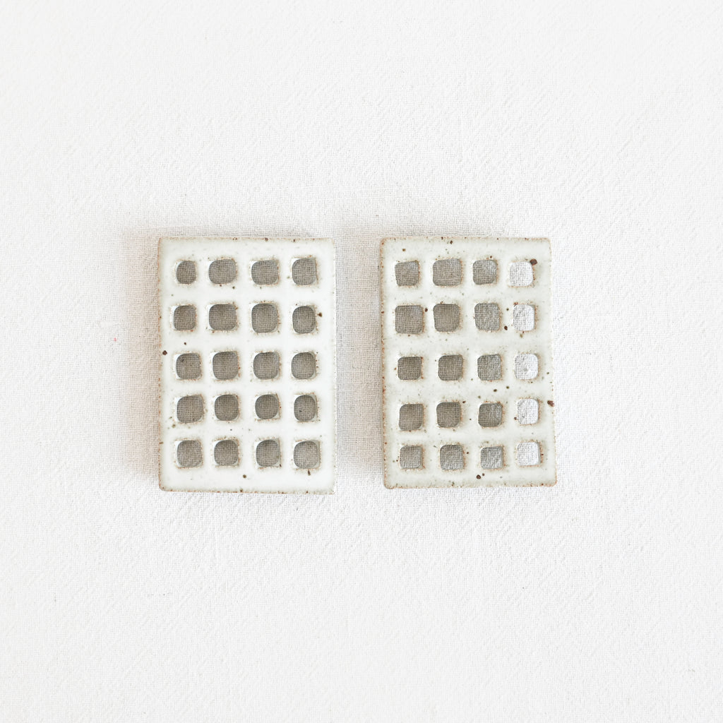 Grid Soap Tray - White