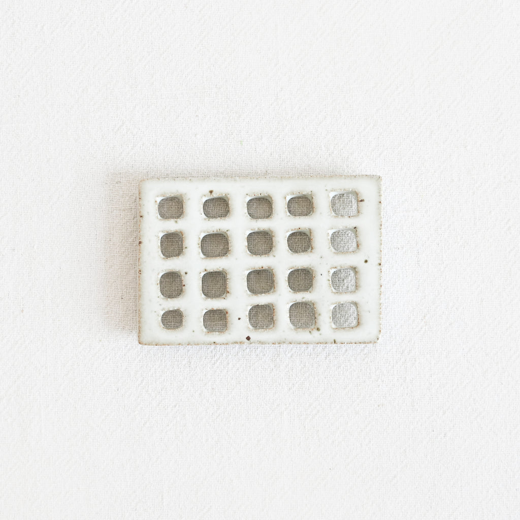 Grid Soap Tray - White