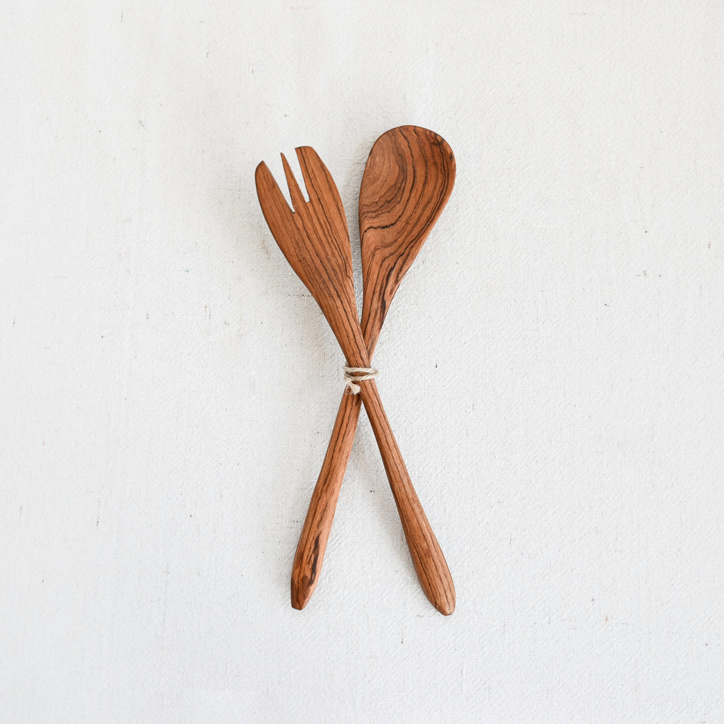 Olivewood Salad Servers