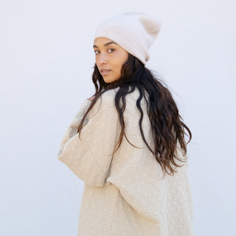 Cashmere Beanie - Oatmeal