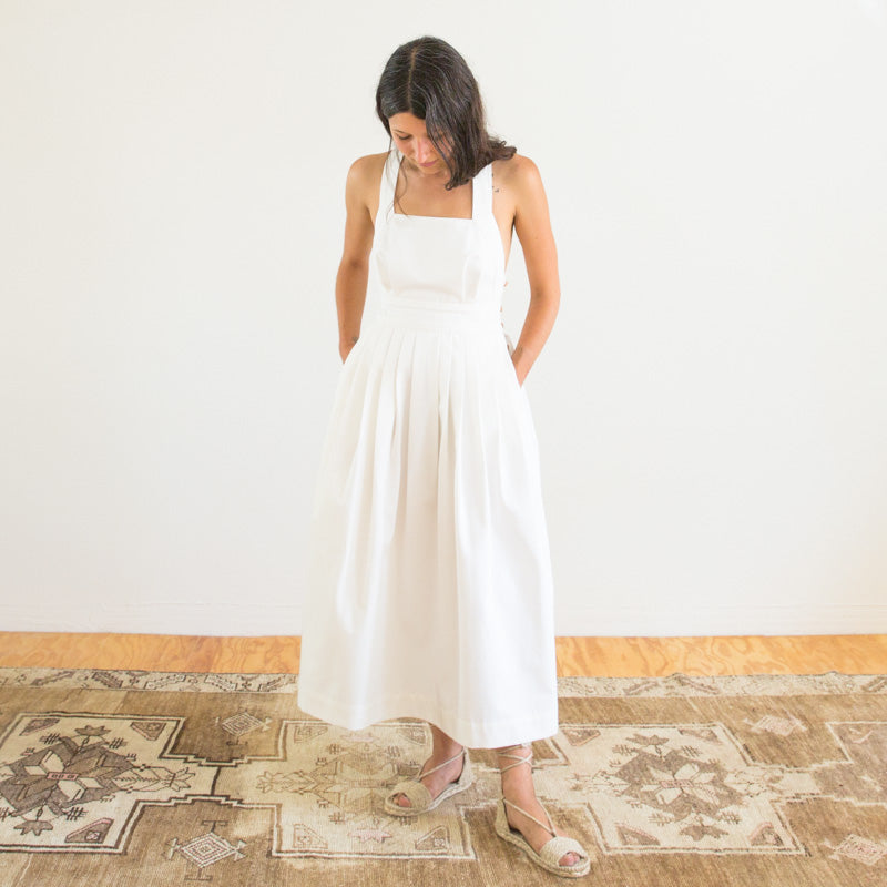 Electric Feathers White Traveling Pinafore Dress at General Store
