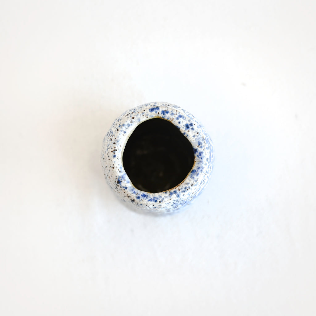 Blue Speckled Vase - Medium