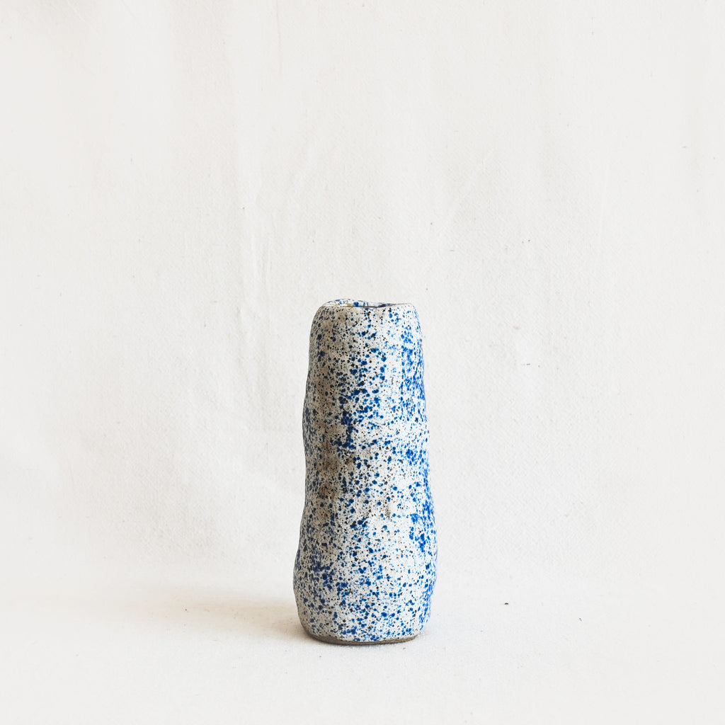 Blue Speckled Vase - Medium
