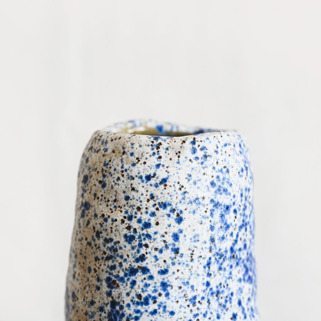 Blue Speckled Vase - Medium