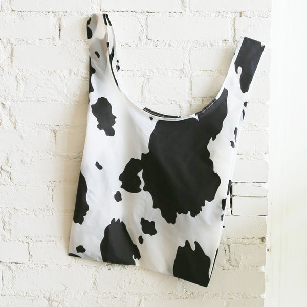 Reusable Bag - Black and White Cow