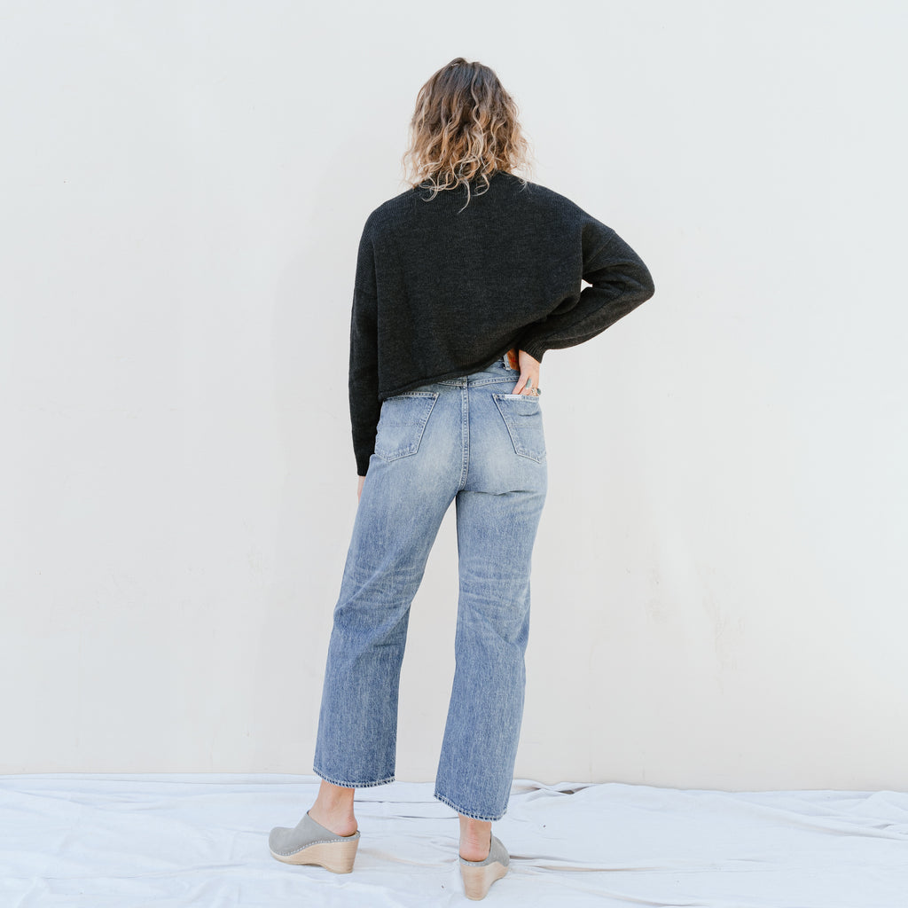 Unisex Selvedge 5 Pocket Work Denim - Medium Splatter
